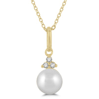 Lasker Petites 10Kt Yellow Gold 6mm Cultured Pearl Pendant