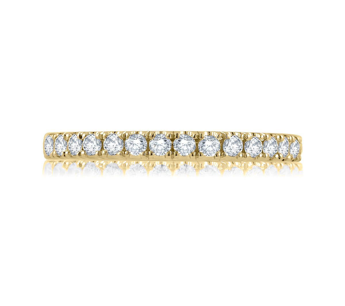 A.Jaffe Classic 0.15cttw Diamond Anniversary Band in 14Kt Yellow Gold