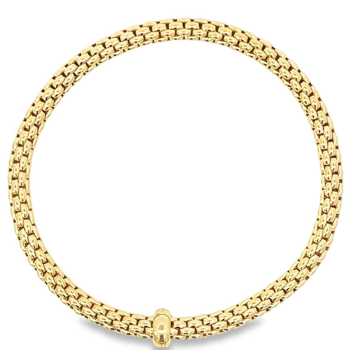 18K Yellow Gold Bracelet with .01ct Diamond Rondel