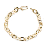 Yellow gold bracelet featuring oval links 