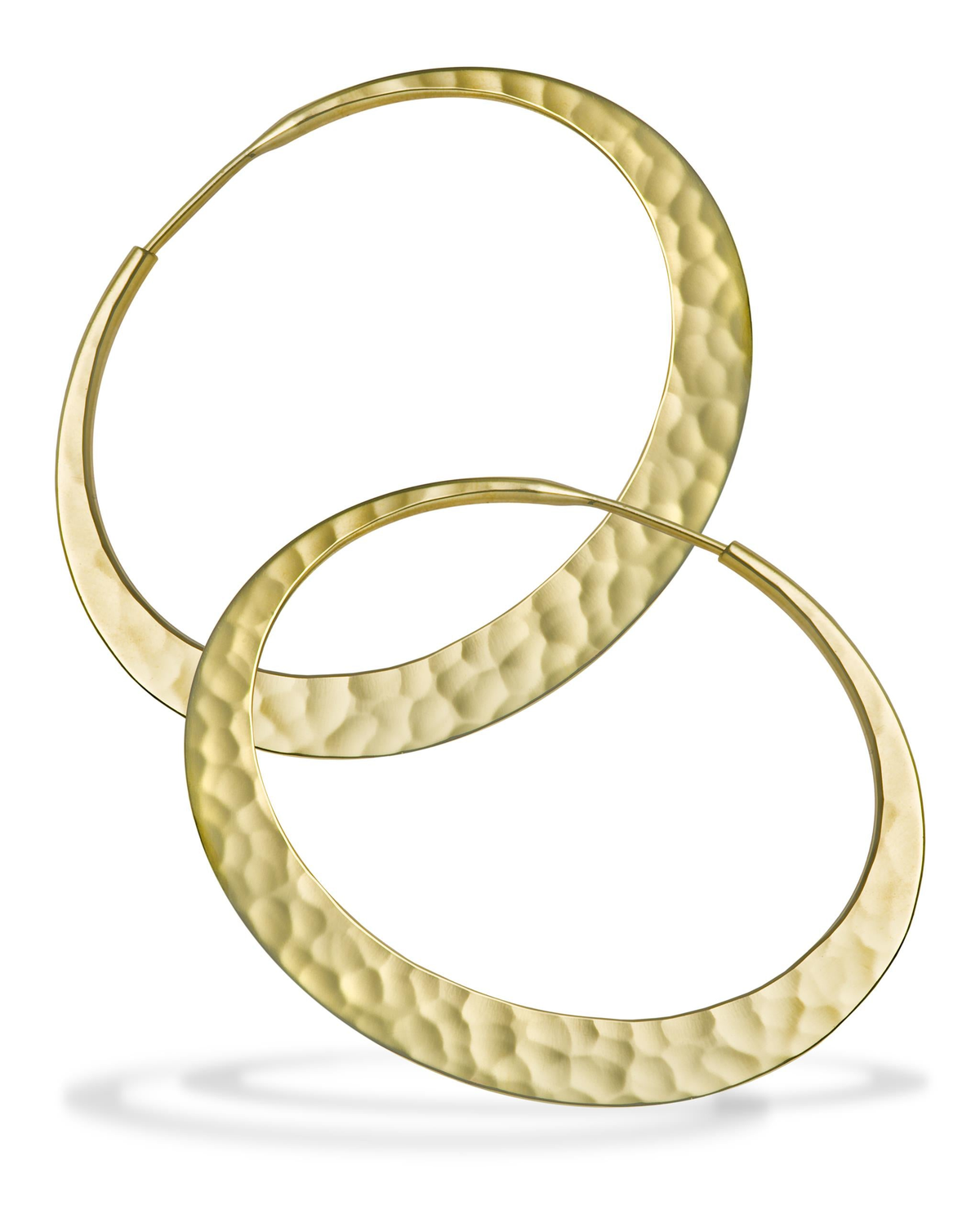 14Kt Yellow Gold Round Hoop Earrings