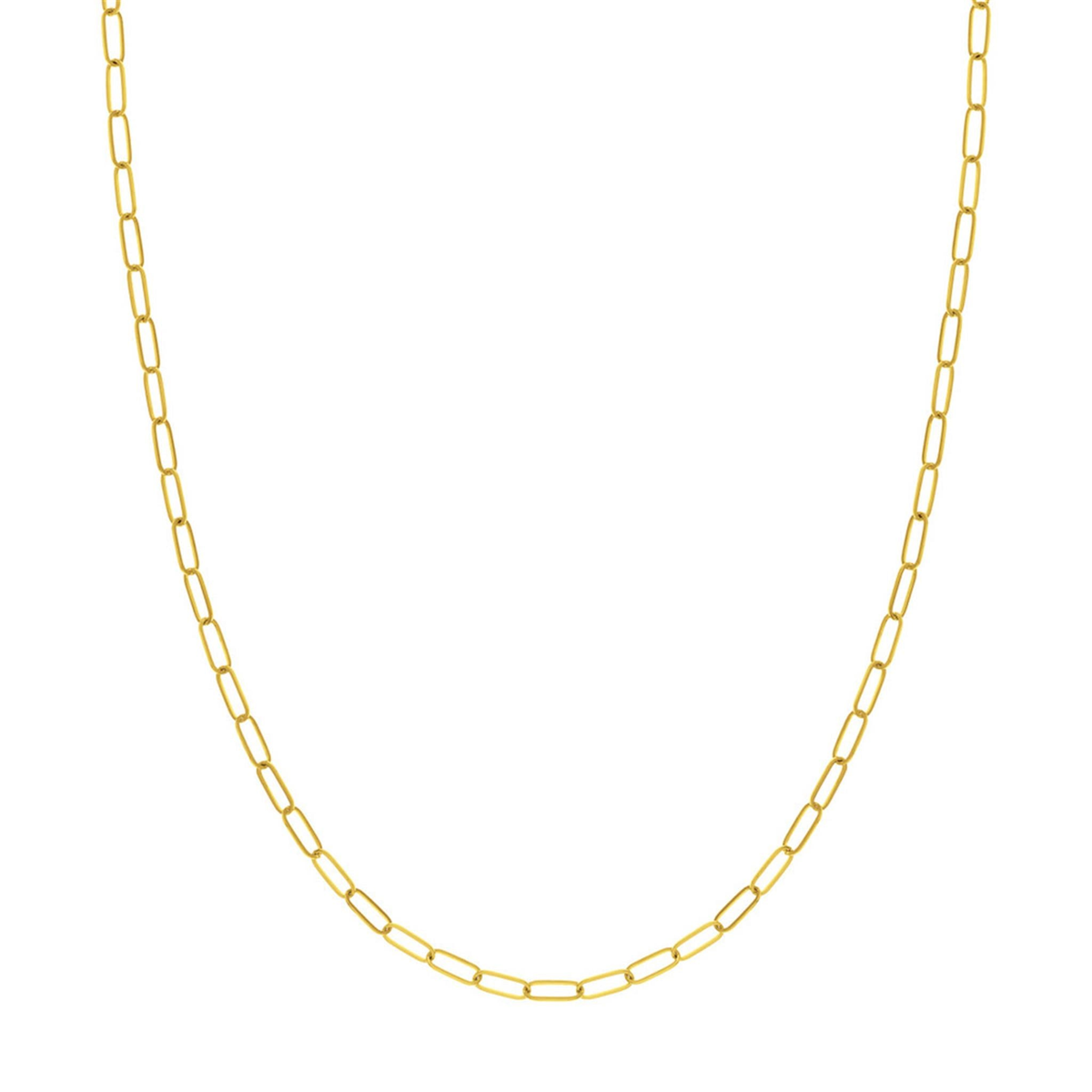 14K Yellow Gold 3mm Paperclip Chain