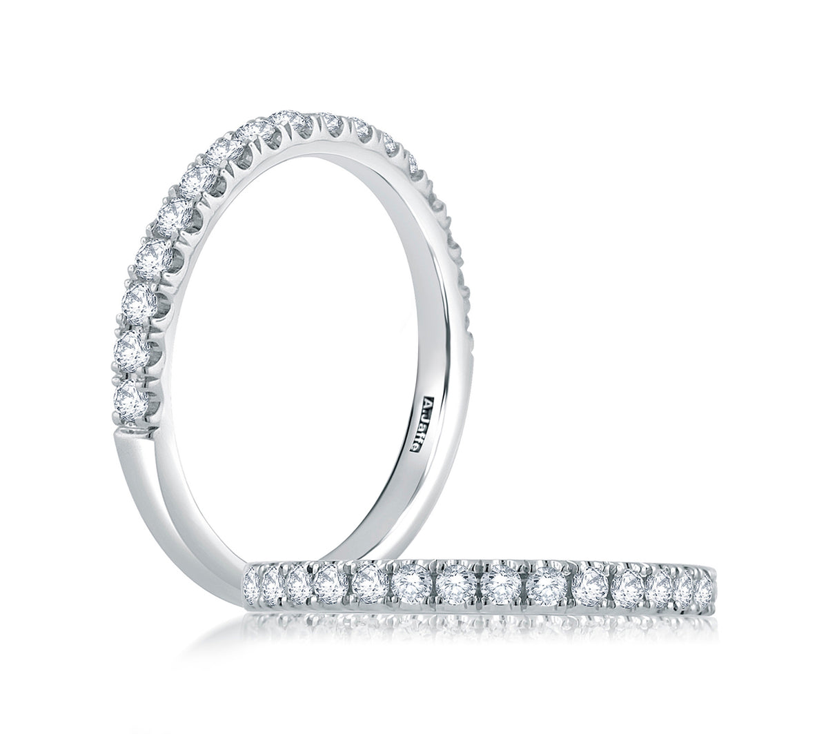 A.Jaffe Classic 0.15cttw Diamond Anniversary Band in 14Kt White Gold