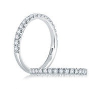 A.Jaffe Classic 0.15cttw Diamond Anniversary Band in 14Kt White Gold