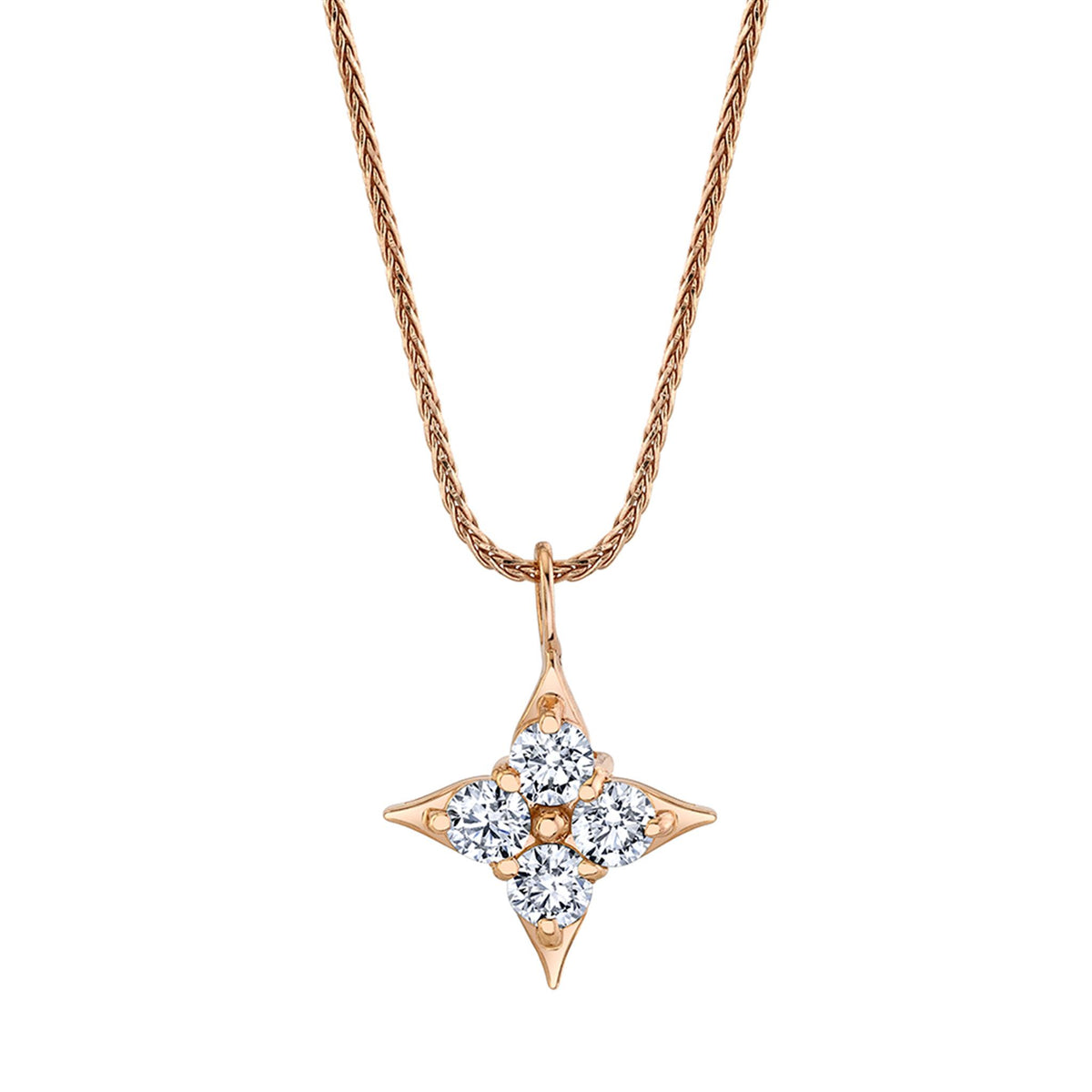 Star Of Hope 14Kt Rose Gold Pendant With .50cttw Natural Diamonds