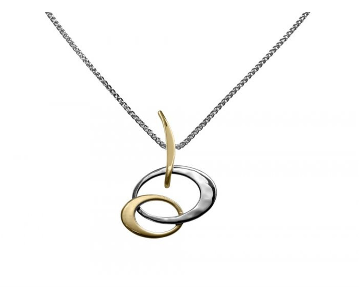 E.L. Designs Silver  Gold Petite Entwined Elegance Necklace