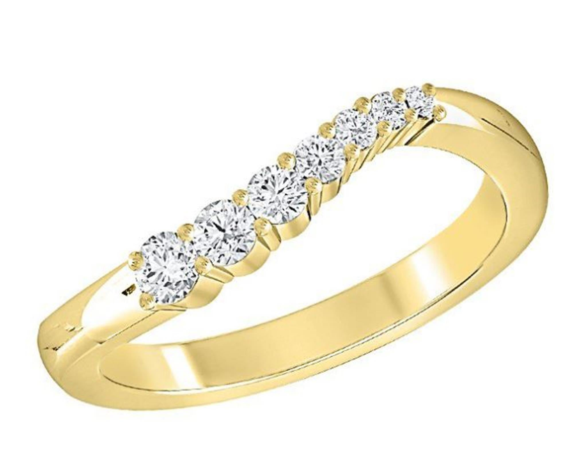 14Kt Yellow Gold Journey Fashion Ring With 0.50cttw Natural Diamonds