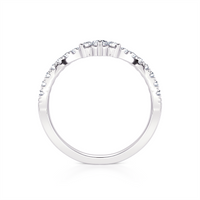 14Kt White Gold Tiara Band with .31cttw Round Natural Diamonds