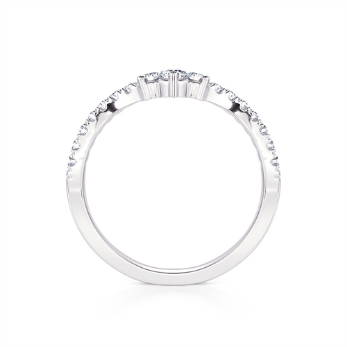 14K White Gold Tiara Band with .31cttw Round Natural Diamonds