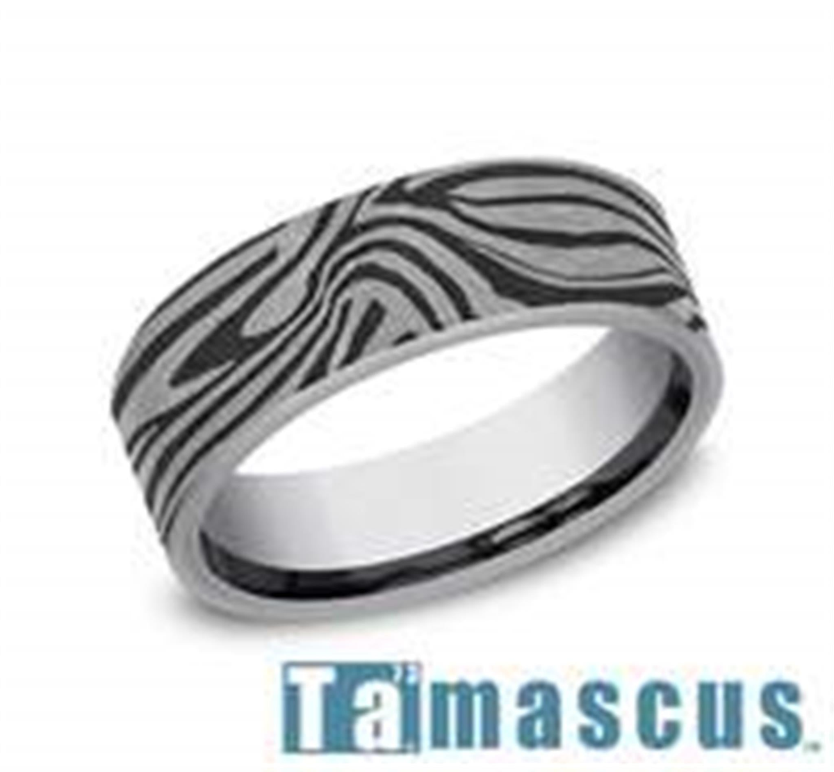 Tantalum Gray Engraved Wedding Band