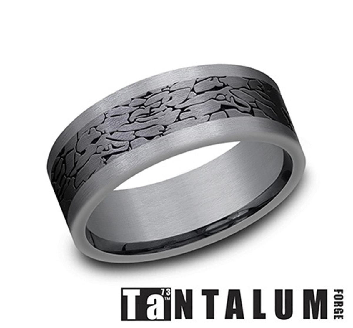 Tantalum Engraved Wedding Band