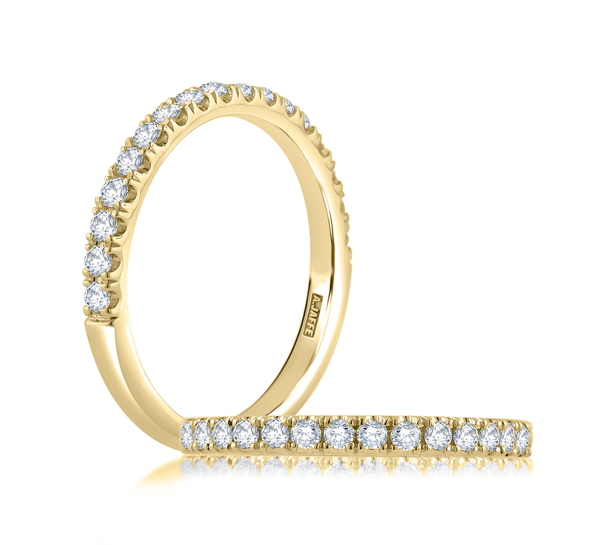 A.Jaffe Classic 0.15cttw Diamond Anniversary Band in 14Kt Yellow Gold