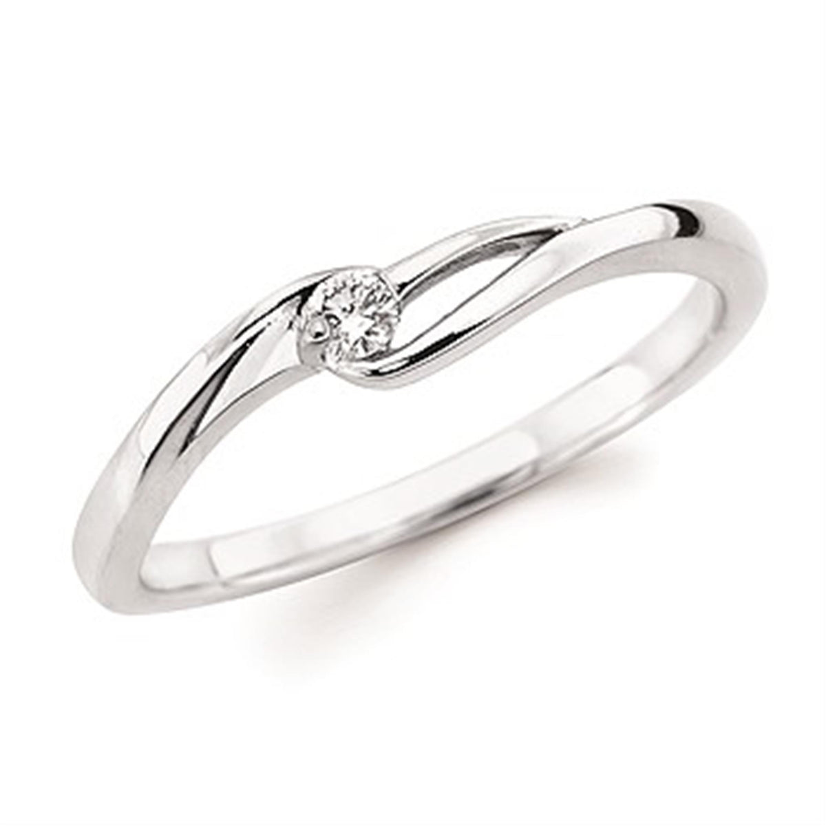 Sterling Silver Prong Set Fashion Ring