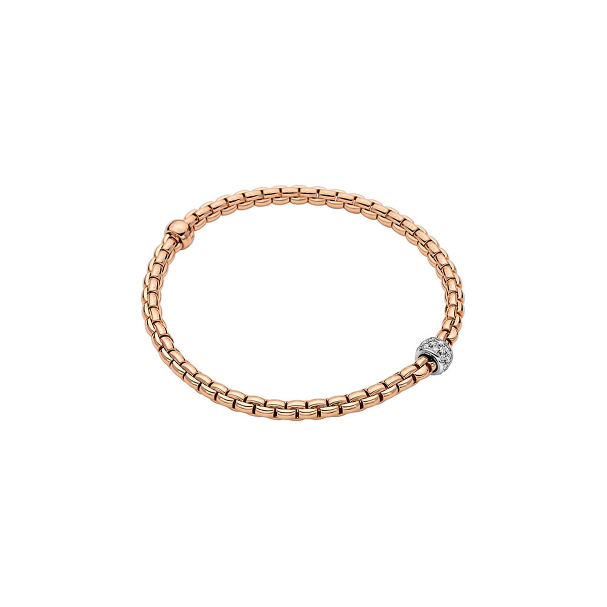 18Kt Rose & White Gold FOPE Flex-It Link Bracelet
