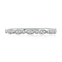 A. Jaffe Alternating Marquise & Round 0.10cttw Diamond Anniversary Band in 14Kt White Gold