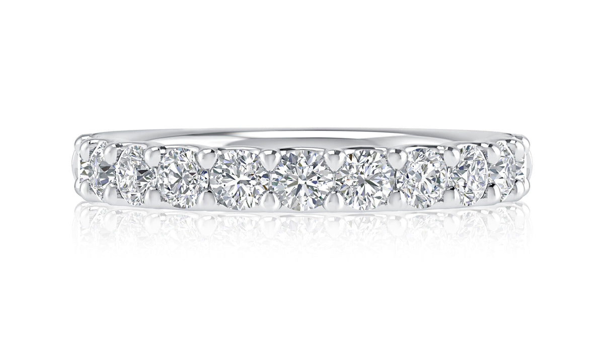 A. Jaffe Delicate Half-Way Band With 1.05cttw Natural Diamonds