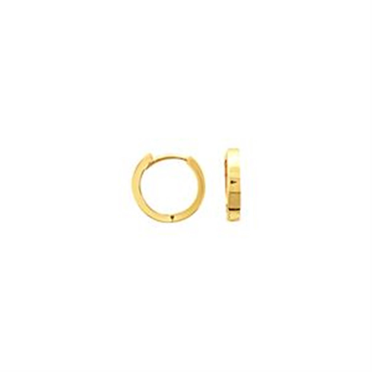 14Kt Yellow Gold Round Hoop Earrings