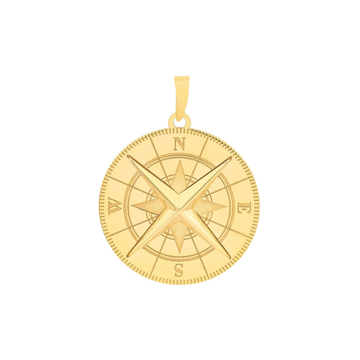 14Kt Yellow Gold Compass Pendant