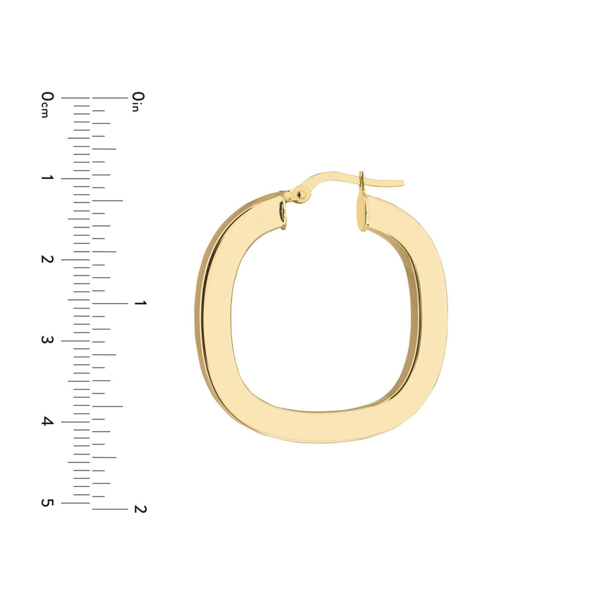 14Kt Yellow Gold Round Hoop Earrings