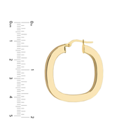 14Kt Yellow Gold Round Hoop Earrings