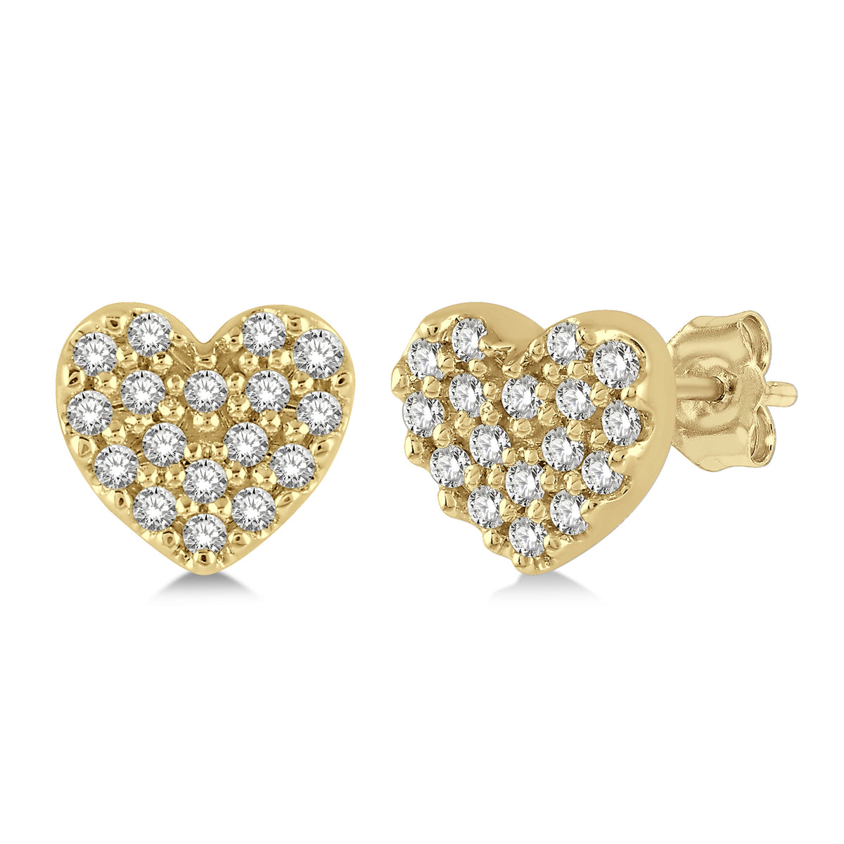 Lasker Petites-10Kt Yellow Gold Heart Stud Earrings