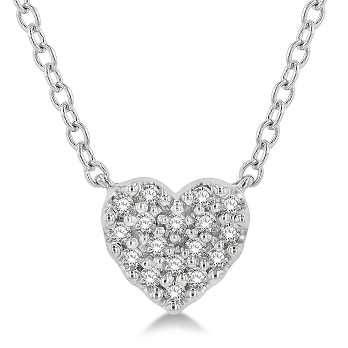 10Kt White Gold Petite Heart Pendant