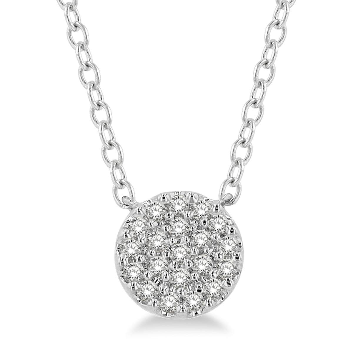 Lasker Petites 10Kt White Gold Disc Pendant