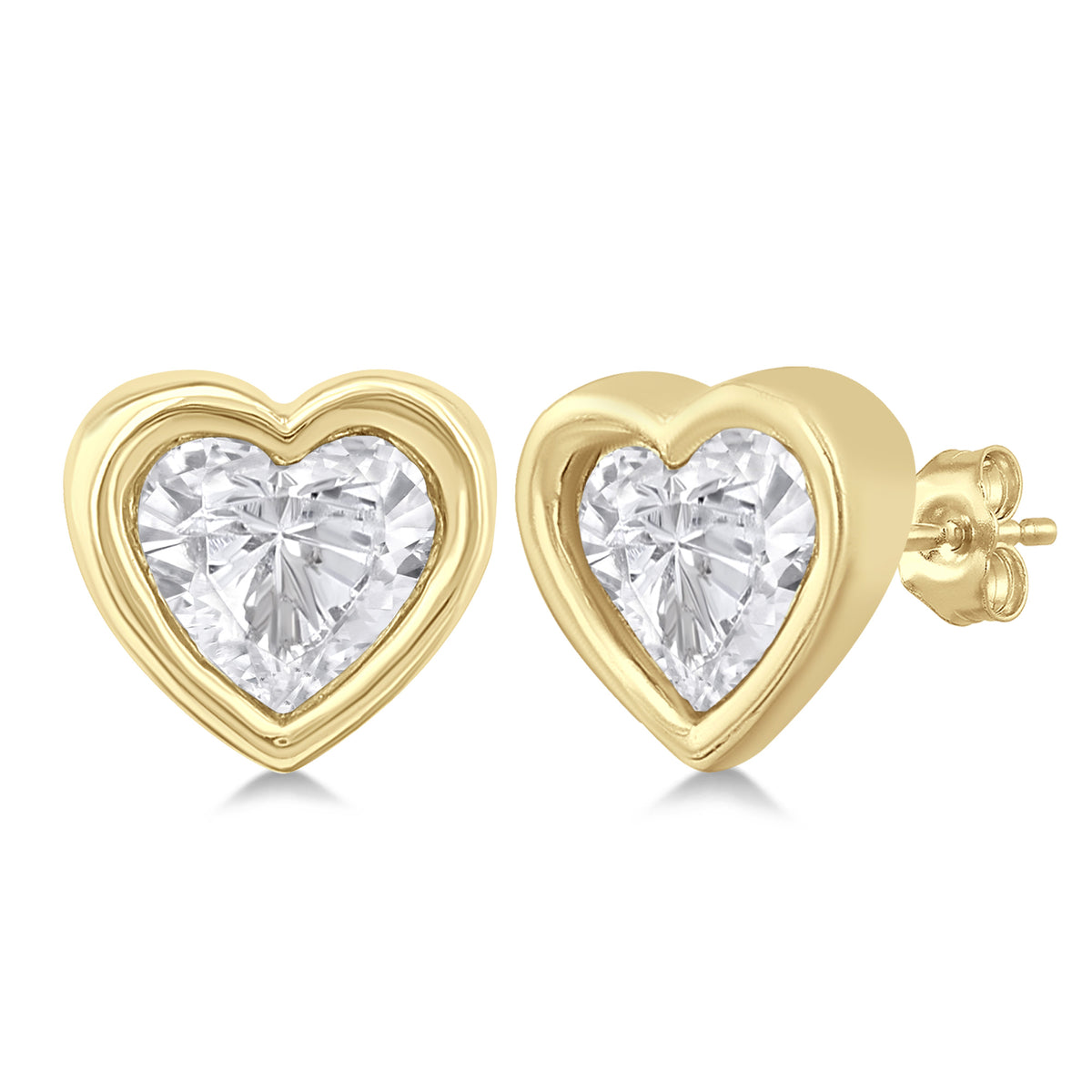 Lasker Petites 10Kt Yellow Gold Heart Stud Earrings