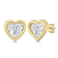 Lasker Petites 10Kt Yellow Gold Heart Stud Earrings