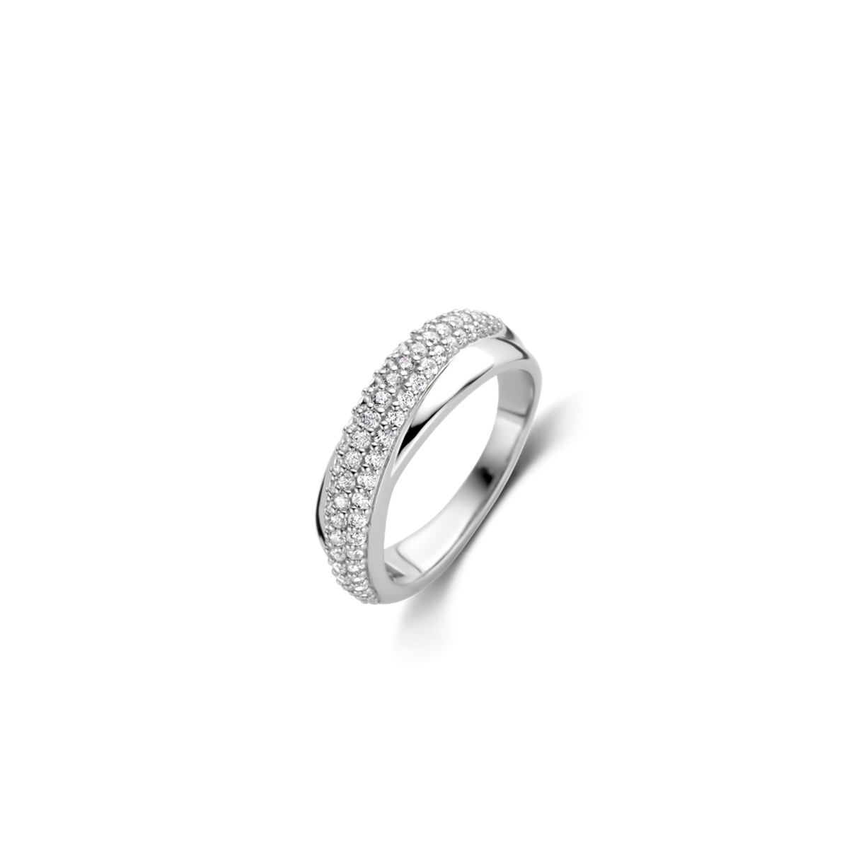 Ti Sento Milano Silver Double Crossover Ring