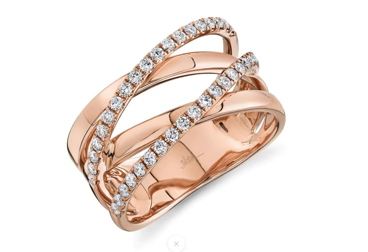 Shy Creation Gold Bridge Diamond Ring