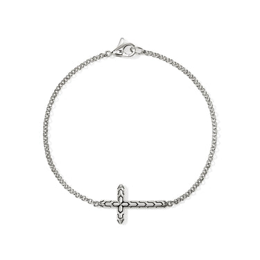 John Hardy Sterling Silver JH Essentials Cross Bracelet