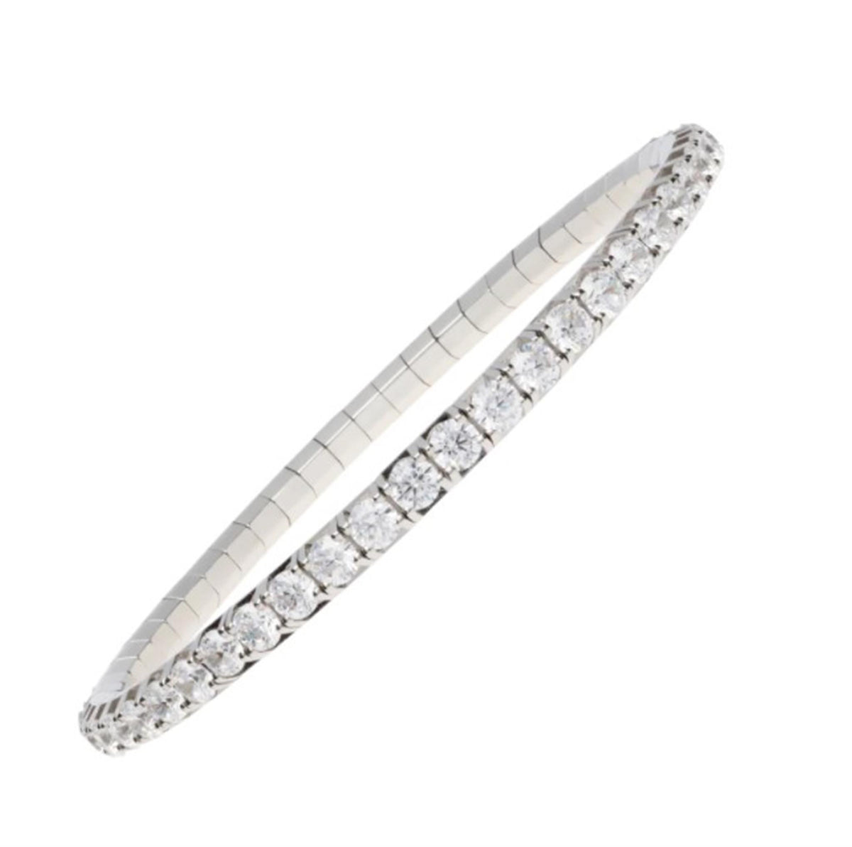 18K White Gold Extensible Bracelet with 5.50cttw Natural Diamonds