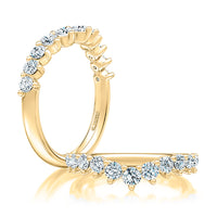 A.Jaffe Contour 0.72cttw Diamond Anniversary Band in 14Kt Yellow Gold