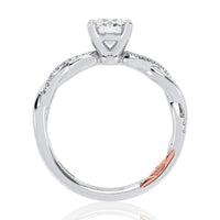 A.Jaffe Twist Pave Engagement Ring in 14K White Gold