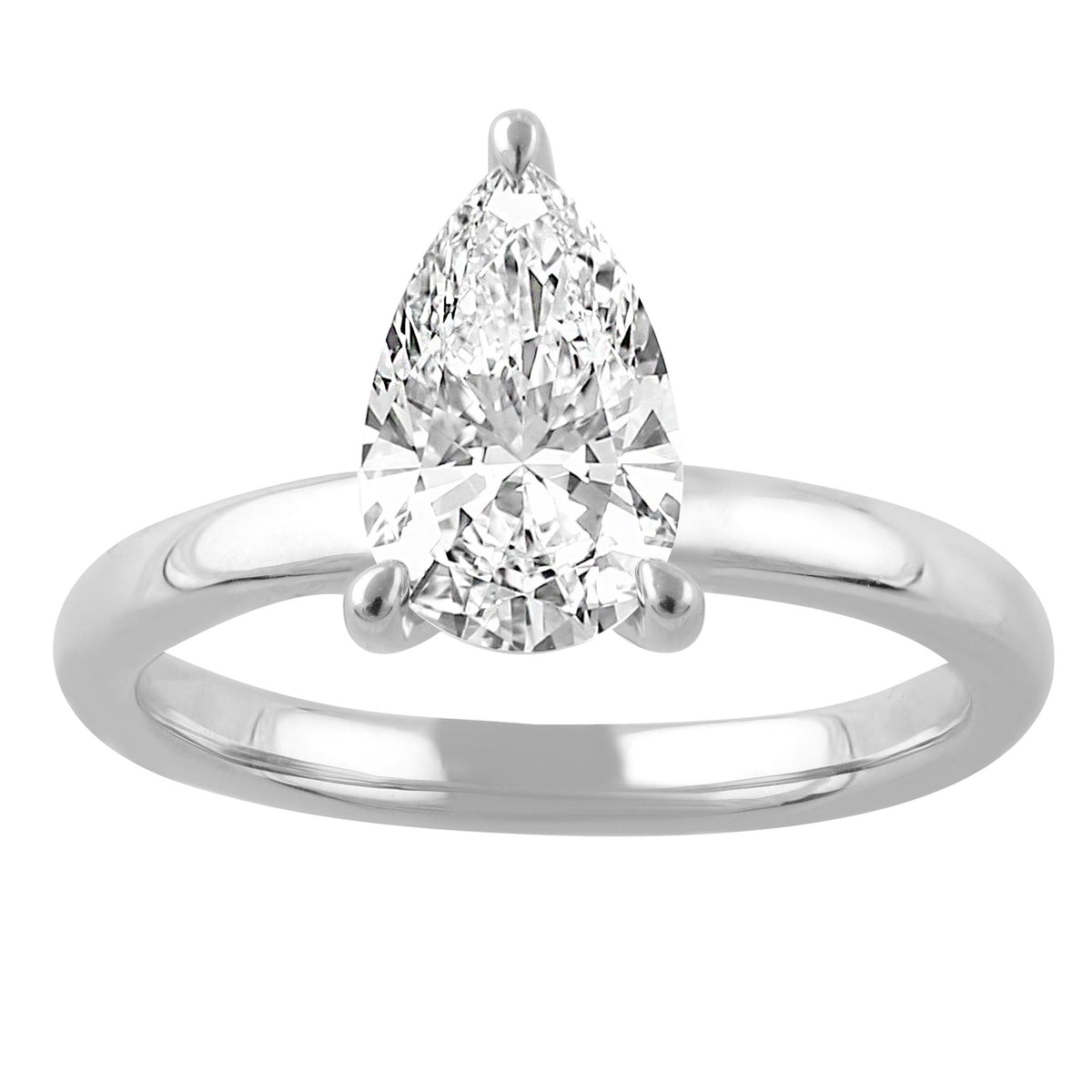 14Kt White Gold Solitaire Solitaire Ring With 2.03ct Lab-Grown Center Diamond