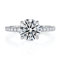 A. Jaffe Round Diamond Pave & Hidden Halo Engagement Ring in 14K White Gold