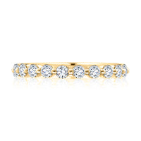 A.Jaffe Shared Prong 0.55cttw Diamond Anniversary Band in 14Kt Yellow Gold