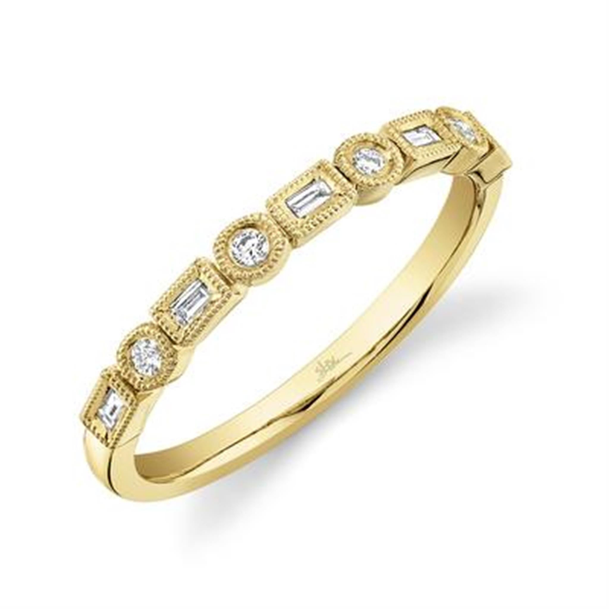 Shy Creation Gold Stackable Diamond Band