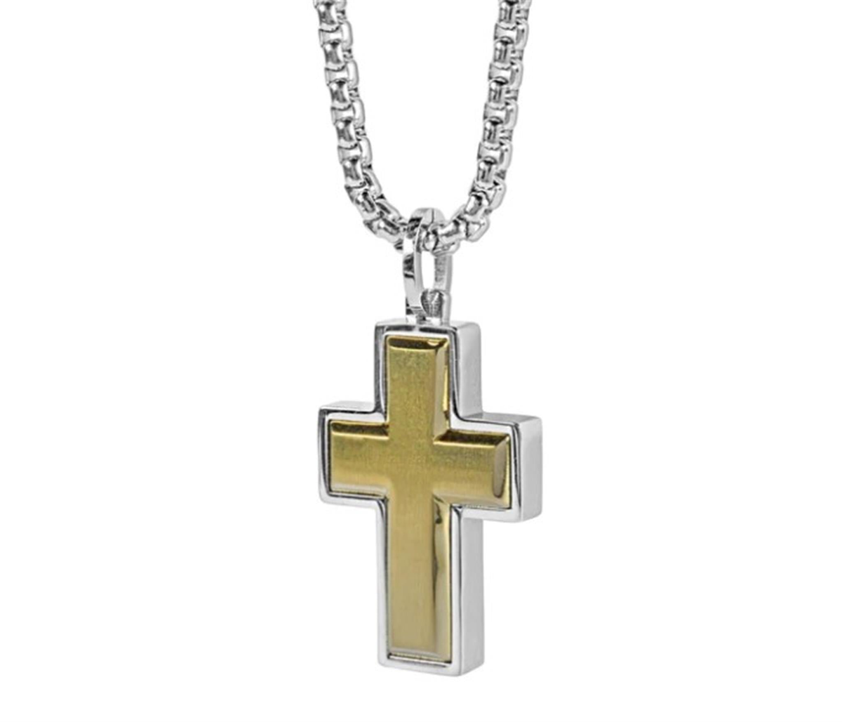 Italgem Steel Sotiria Cross Necklace