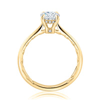 A. Jaffe Hidden Halo Solitaire Engagement Ring in 14K Yellow Gold