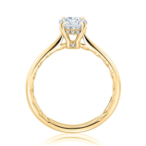 A. Jaffe Hidden Halo Solitaire Engagement Ring in 14K Yellow Gold