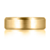 A. Jaffe Expandable 7mm Satin Center High Polish Beveled Edges Men's Band in 14K Yellow Gold