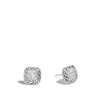 John Hardy Classic Chain Stud Earrings with Diamonds