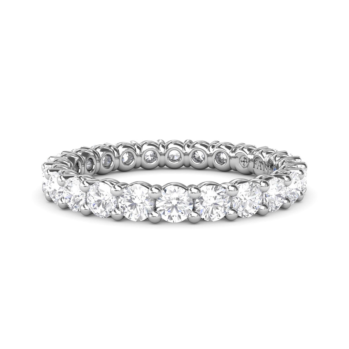 14Kt White Gold Eternity Wedding Ring with 1.44cttw Natural Diamonds