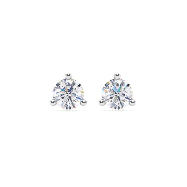 14Kt White  Martini Stud Earrings With 1.42Cttw Round Diamonds (I Color -  I1 Clarity)