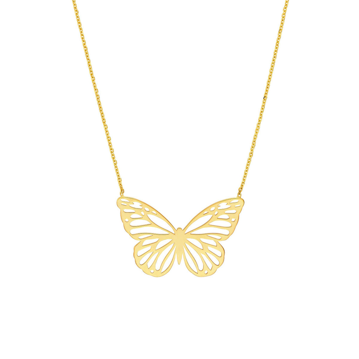 14Kt Yellow Gold Butterfly Pendant