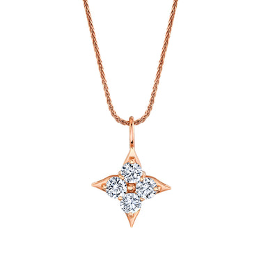 Star of Hope 14Kt Rose Gold 0.75cttw Natural Diamond Pendant