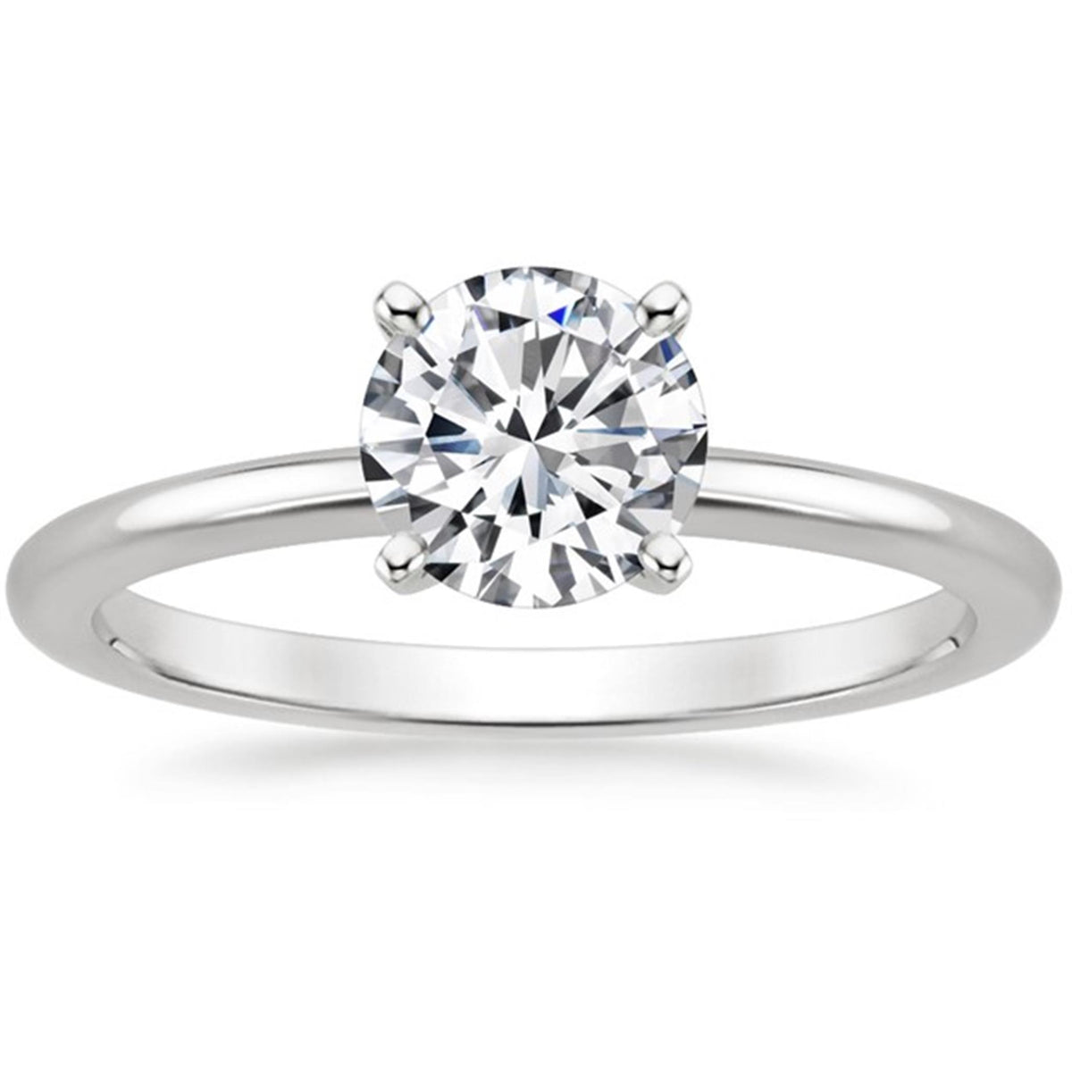 14Kt White Gold Solitaire Ring With 3.19ct Lab-Grown Center Diamond