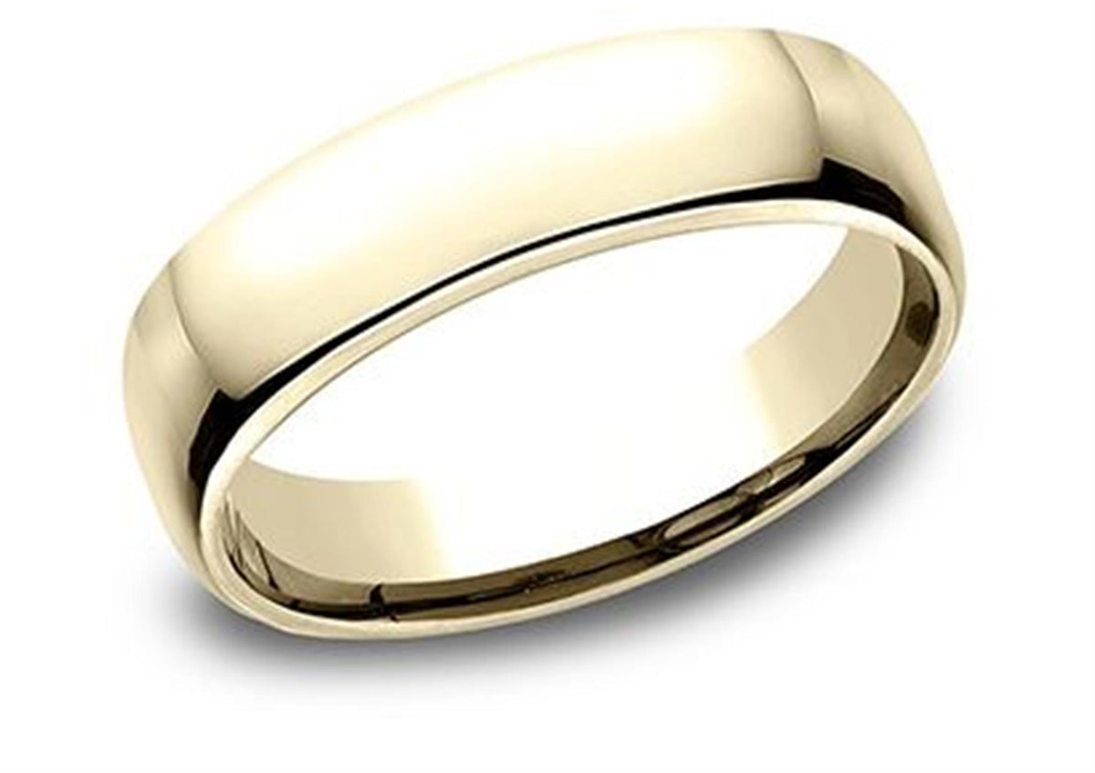 14Kt Yellow Gold 7.5mm Heavy Euro-Comfort Fit Band